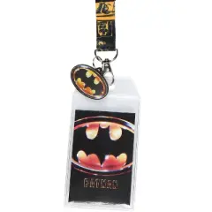 DC Comics Batman 1989 Movie Bat Symbol Classic Logo Lanyard ID Badge Holder