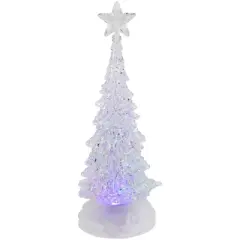 Northlight LED Lighted Acrylic Christmas Tree Decoration - 10.5" - Multi-Color Lights