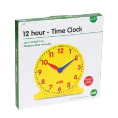 Learning Advantage Geared 12-Hour Time Clock, Demonstration Size