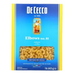 De Cecco Elbows Macaroni - Case of 20/16 oz