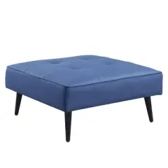 81" Nafisa Sofa Blue Fabric - Acme Furniture: Upholstered, Wood Frame, Removable Cushions, Seats 4
