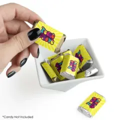 Big Dot of Happiness 60's Hippie - Mini Candy Bar Wrapper Stickers - 1960s Groovy Party Small Favors - 40 Count