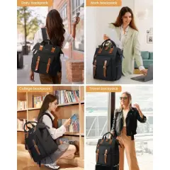 Laptop Backpack for Women, School Backpack for Teen Girls, Work Travel Backpack Purse