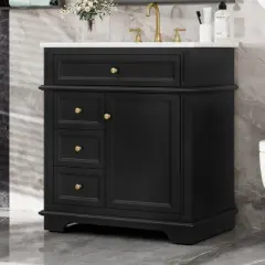 Dexmalle 30" Bathroom Vanity with Multi Storage