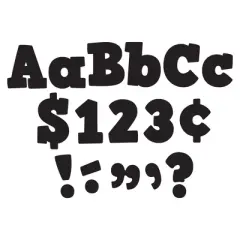 Teacher Created Resources&reg; Black Bold Block 4" Letters Combo Pack