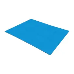 BalanceFrom Fitness 48 Square Foot Interlocking Extra Thick 1/2 Inch High Density Slip Resistant Exercise Mat Tiles with 12 24 x 24 Inch Pieces, Blue