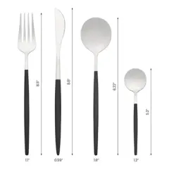 REGALWOVEN 16 Pcs 1 Set Stainless Steel Mirror Polished Durable Corrosion Resistant Serving Sets