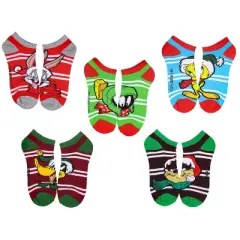Looney Tunes Characters Striped Mix And Match Adult 5 Pack Ankle Socks Multicoloured
