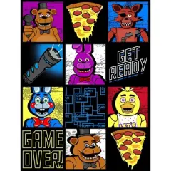 Five Nights at Freddy's Graphic Grid Boy's Black T-shirt