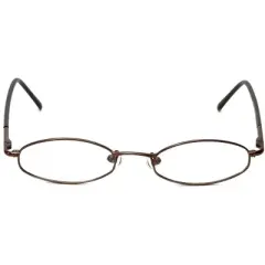 Flex Plus by Vivid FP-10 Designer Blue Light FIlter Reading Glasses in Shiny Brown 46mm +2.50 | Ladies | Oval Shape | Small Fit