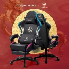 GTPLAYER Pro Gaming Chair with Bluetooth Speakers and Footrest, Dragon Series Video Game Chair