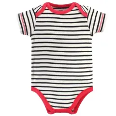 Touched by Nature Baby Girl Organic Cotton Bodysuits 5pk, Poppy