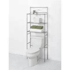 Spacesaver Over the Toilet Etagere Brushed Nickel - Zenna Home
