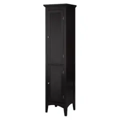 Slone Two Door Shuttered Linen Cabinet - Elegant Home Fashion