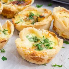 Cuisinart 4pc Mini Round Pie Set - CMBM-4RPD: Nonstick Steel Bakeware, Small Pie Tins, Dishwasher-Safe, Even-Heating