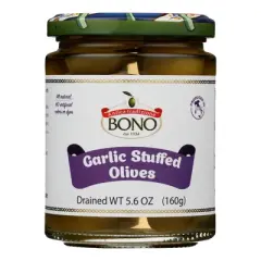 Bono Garlic Stuffed Olives - Case of 6/5.6 oz
