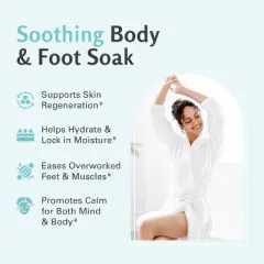 Tea Tree Oil & Magnesium Foot Soak, Stem Cell & Coconut Oil for Skin Renewal & Hydration, Bath Salts for Calm & Muscle Comfort, M3