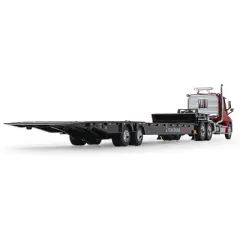 First Gear 1/34 Red & Black Freightliner 2018 Cascadia w/ Fontaine Traverse Hydraulic Trailer 10-4263