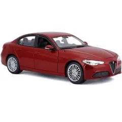 2016 Alfa Romeo Giulia Burgundy 1/24 Diecast Model Car by Bburago
