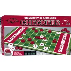 MasterPieces Officially licensed NCAA Arkansas Razorbacks Checkers Board Game for Families and Kids ages 6 and Up