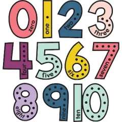 Teacher Created Resources Oh Happy Day Jumbo Numbers Bulletin Board Set 11 Pieces (TCR9010)