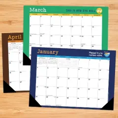 Willow Creek Press 17"x12" 2026 Punny Art of David Olenick Large Monthly Deskpad