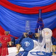 Beistle 16 Trophy Cups, 2.5" x 2.25", (16/Pkg) Multicolored