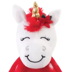 Hudson Baby Infant Animal Face Security Blanket, Christmas Unicorn, One Size