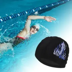 Unique Bargains Nylon Flame Pattern Durable Swim Cap 1 Pc