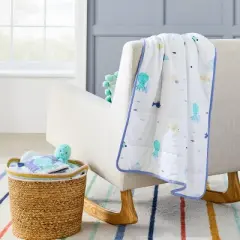 Natural Woven Round Storage Bin with Coiled Rope Handle - Cloud Island&trade; L