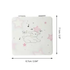 Unique Bargains Women Convenient Handheld Mirror for Travel Pink 1 Pc