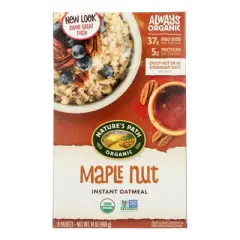 Nature's Path Maple Nut Instant Oatmeal - Case of 6/14 oz