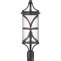 Progress Lighting, Morrison Collection, 1-Light Post Lantern, Antique Bronze, Clear Glass Shade