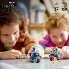 LEGO Marvel Black Widow & Captain America Motorcycles Playset 76260