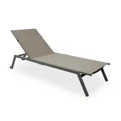 Ostrich Princeton Chaise Lounge Reading Tanning Lawn Chair, Outdoor Furniture for Pool, Beach, Patio, Backyard, and Deck, Tan/Taupe, 2 Pack