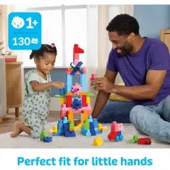 MEGA BLOKS First Builders Big Bag of Blocks Toy Blocks with Storage Bag - 130pc