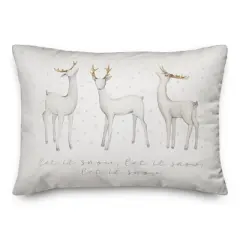 Creative Products Let It Snow Deer 20 x 14 Indoor / Outdoor Pillow