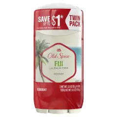 Old Spice Men's Solid Deodorant Fiji with Palm Tree Scent - Aluminum-Free 3oz/2pk