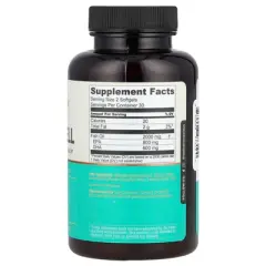 OmegaWell Fish Oil: Heart, Brain, and Joint Support | 800 mg EPA 600 mg DHA - Natural Lemon Flavor, Enteric-Coated, Sustainably Sourced - Easy to