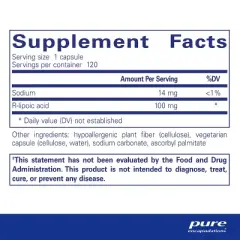 Pure Encapsulations R-Lipoic Acid (Stabilized) - Hypoallergenic Supplement with Enhanced Antioxidant Protection and Metabolic Support