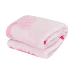 Everyday Kids Toddler Throw Blanket - 30" by 40" - Ballerina Born to Dance - Super Soft, Plush, Warm and Comfortable