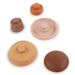 Hudson Baby Infant and Toddler Silicone Stacking Toy, Mushroom, One Size