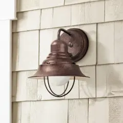 Minka Lavery Industrial Farmhouse Outdoor Wall Light Fixture Antique Bronze 10 1/4" for Post Exterior Barn Deck House Porch Yard