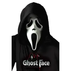 Fun World Ghostface Adult Halloween Costume Mask with Shroud One Size Fits Most
