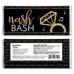 Big Dot of Happiness Nash Bash - Candy Bar Wrapper Nashville Bachelorette Party Favors - Set of 24