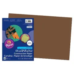 Pacon Prang Construction Paper Dark Brown 12" x 18" 50 Sheets Per Pack 5 Packs (PAC6807-5)