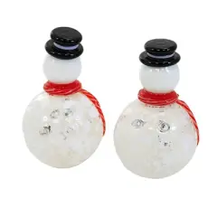 Tabletop 2.75 In Snowman Salt And Pepper Set , Blown Glass Christmas (2PC)