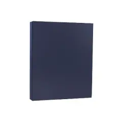 JAM Paper 80 lb. Cardstock Paper 8.5" x 11" Navy Blue 250 Sheets/Ream (LEBA242B)