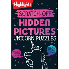 Scratch-Off Hidden Pictures Unicorn Puzzles - (Highlights Scratch-Off Activity Books) (Spiral Bound)