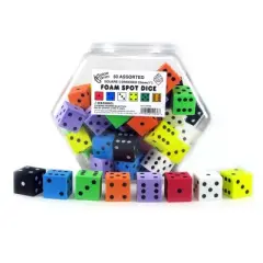 Koplow Games Foam Spot Dice, 1", Tub of 50